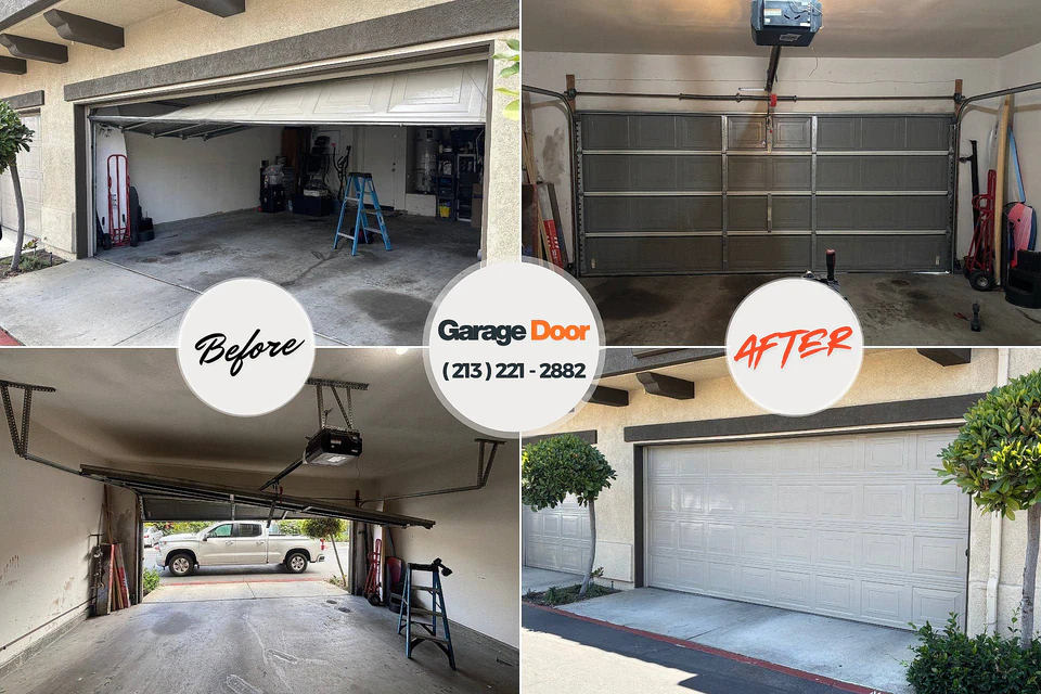 Before and after: garage door repair Terra Alta, WV